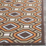 Safavieh Veranda 5'-3" x 7'-7" Rug in Chocolate / Terracotta