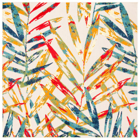 Safavieh Cabana 6'-7" x 6'-7" Rug in Ivory / Navy