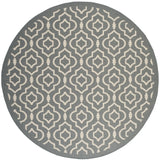 Safavieh Courtyard 7'-10" x 7'-10" Rug in Anthracite / Beige
