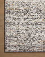 Loloi Monroe Mon-03 Grey/Multi Rug - corner on wood