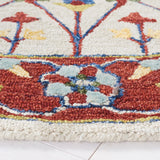Safavieh Micro-Loop 5'-0" x 5'-0" Rug in Beige / Rust