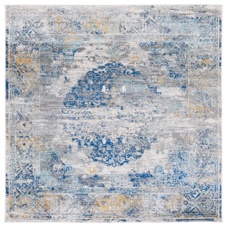 Safavieh Madison 6'-7" x 6'-7" Rug in Light Grey / Blue