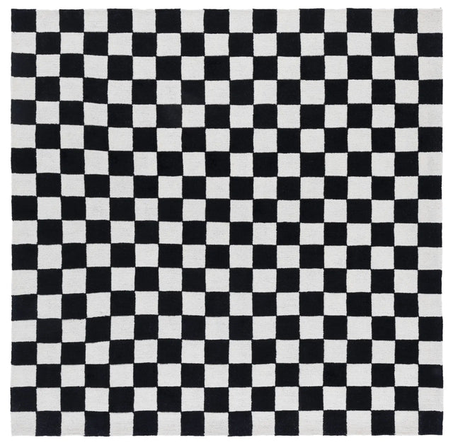 Safavieh Ebony 6'-0" x 6'-0" Rug in Black / Ivory