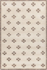 Chandra Lizzie LIZ-57200 Ivory / Brown rug, flat view