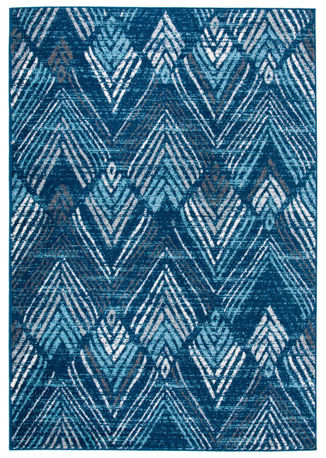 Safavieh Amsterdam 4'-0" x 6'-0" Rug in Navy / Aqua