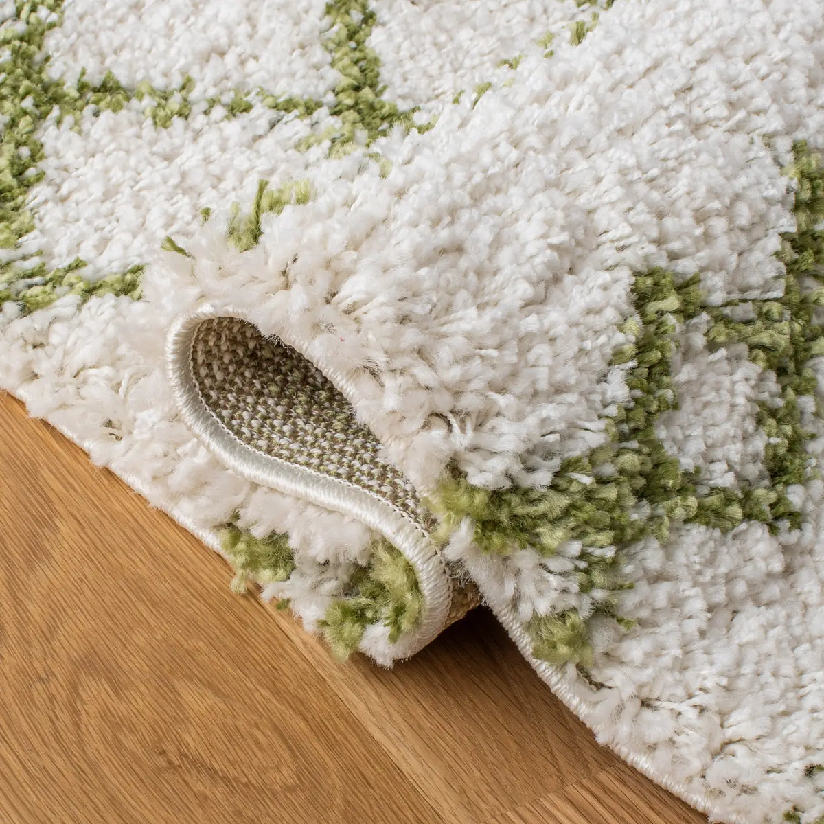 Safavieh Arizona Shag 4'-0" x 6'-0" Rug in Ivory / Green
