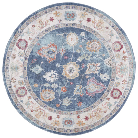 Safavieh Phoenix 500 6'-7" x 6'-7" Rug in Navy / Ivory