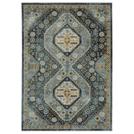 Oriental Weavers Sphinx Aberdeen 7150B Blue/ Gold Rugs - main flat