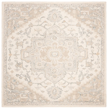 Safavieh Micro-Loop 5'-0" x 5'-0" Rug in Ivory / Beige