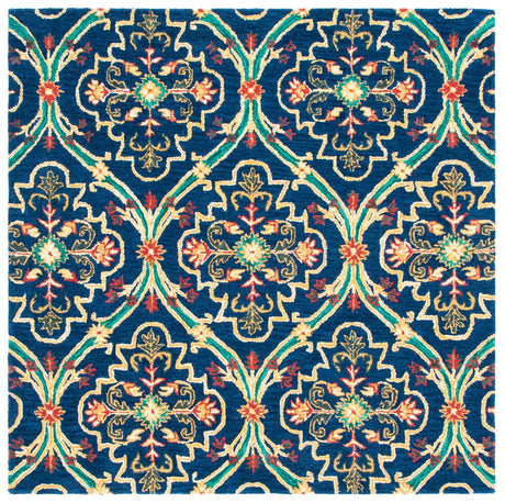 Safavieh Heritage 6'-0" x 6'-0" Rug in Navy / Yellow