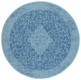 Safavieh Courtyard 6'-7" x 6'-7" Rug in Navy / Aqua