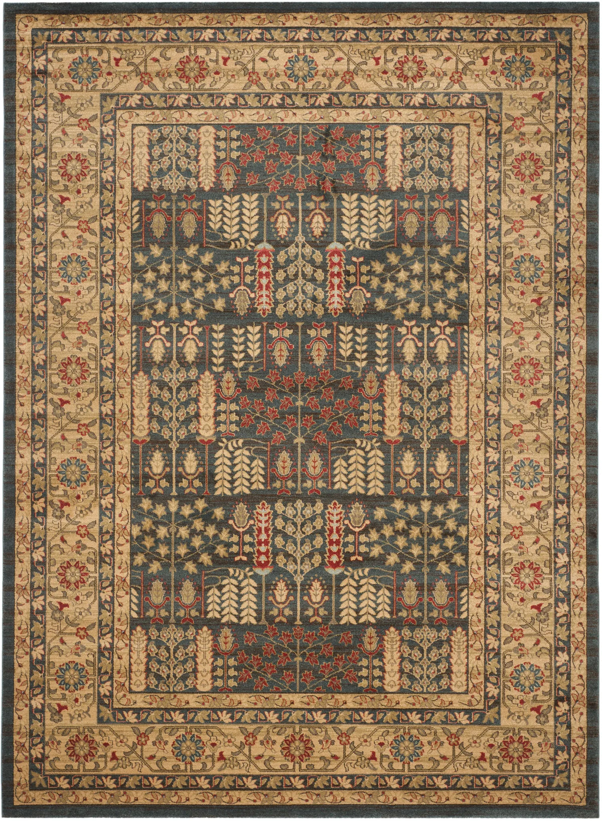 Safavieh Mahal 10'-0" x 14'-0" Rug in Navy / Natural