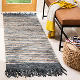 Safavieh Vintage Leather 2'-3" x 6'-0" Rug in Dark Grey / Multi
