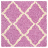 Safavieh Sgd-Dallas Shag 6'-0" x 6'-0" Rug in Pink / Ivory