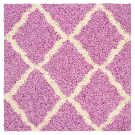 Safavieh Sgd-Dallas Shag 6'-0" x 6'-0" Rug in Pink / Ivory