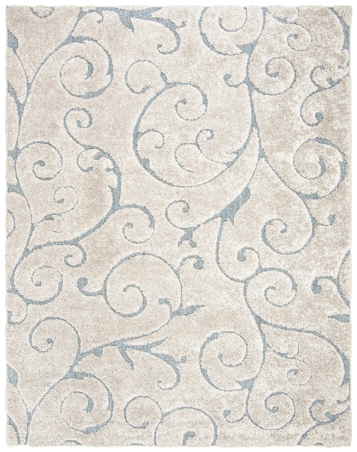 Safavieh Florida Shag 9'-6" x 13'-0" Rug in Beige / Blue Grey