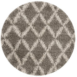 Safavieh Hudson Shag 5'-0" x 5'-0" Rug in Grey / Ivory