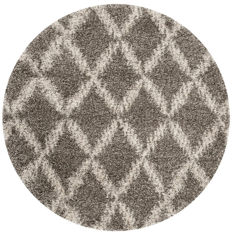Safavieh Hudson Shag 5'-0" x 5'-0" Rug in Grey / Ivory