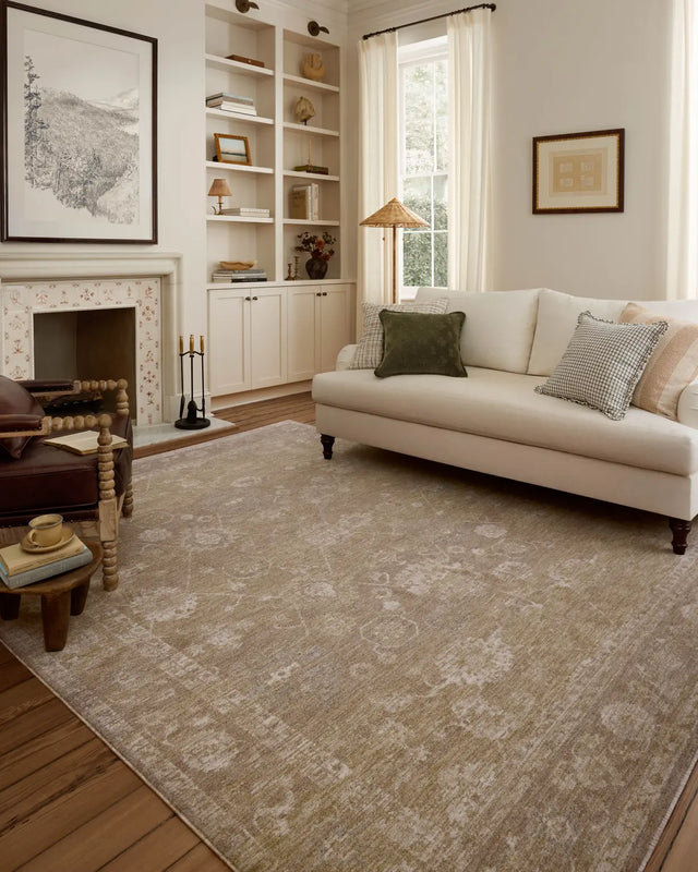 Chris Loves Julia x Loloi Louisa LOI-04 Taupe / Gold Rug - room scene 3