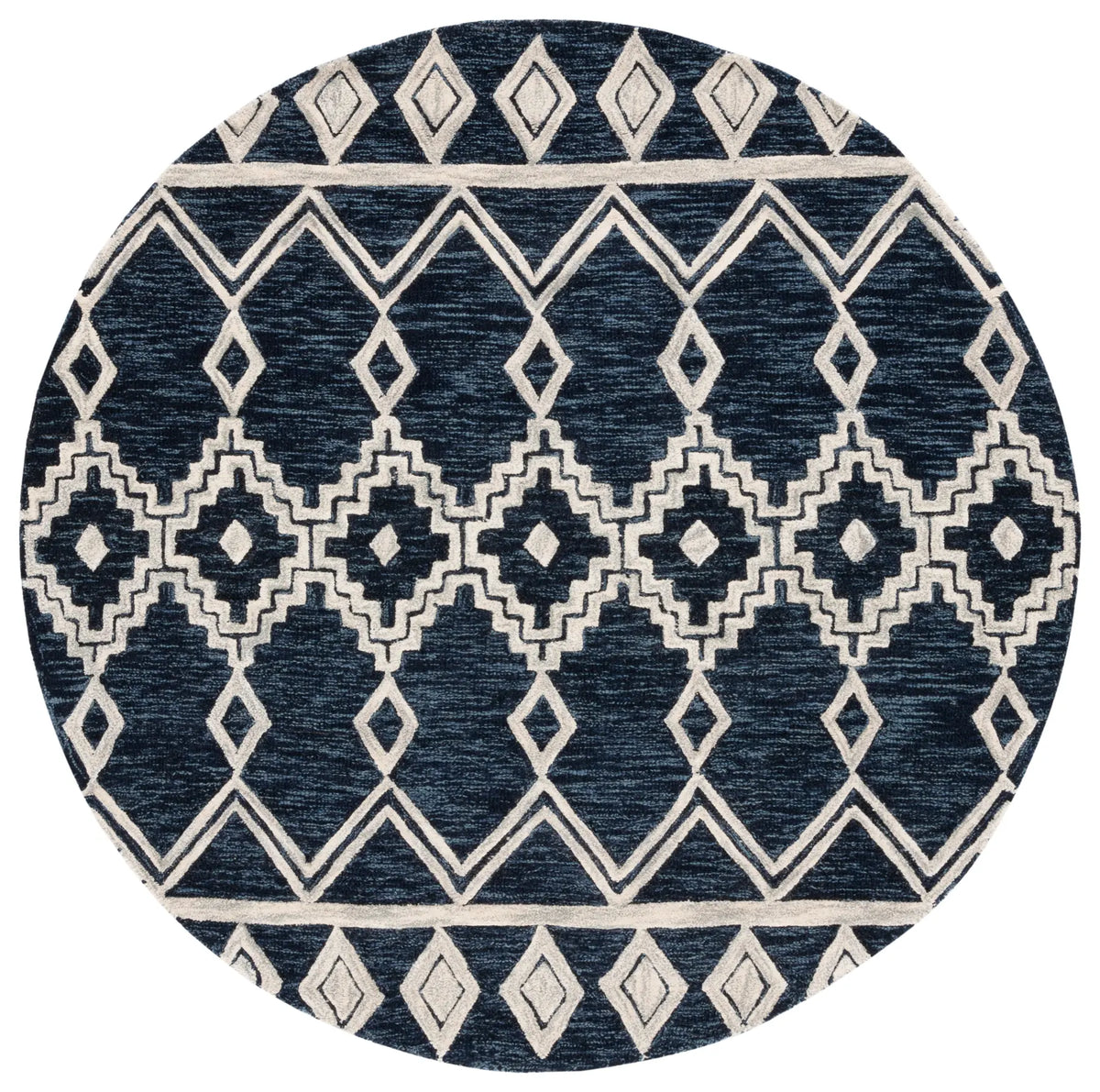 Safavieh Abstract 6'-0" x 6'-0" Rug in Navy / Ivory