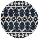 Safavieh Abstract 6'-0" x 6'-0" Rug in Navy / Ivory