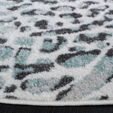 Safavieh Amsterdam 6'-7" x 6'-7" Rug in Ivory / Teal