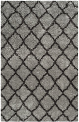 Safavieh Indie Shag 5'-1" x 7'-6" Rug in Grey / Dark Grey