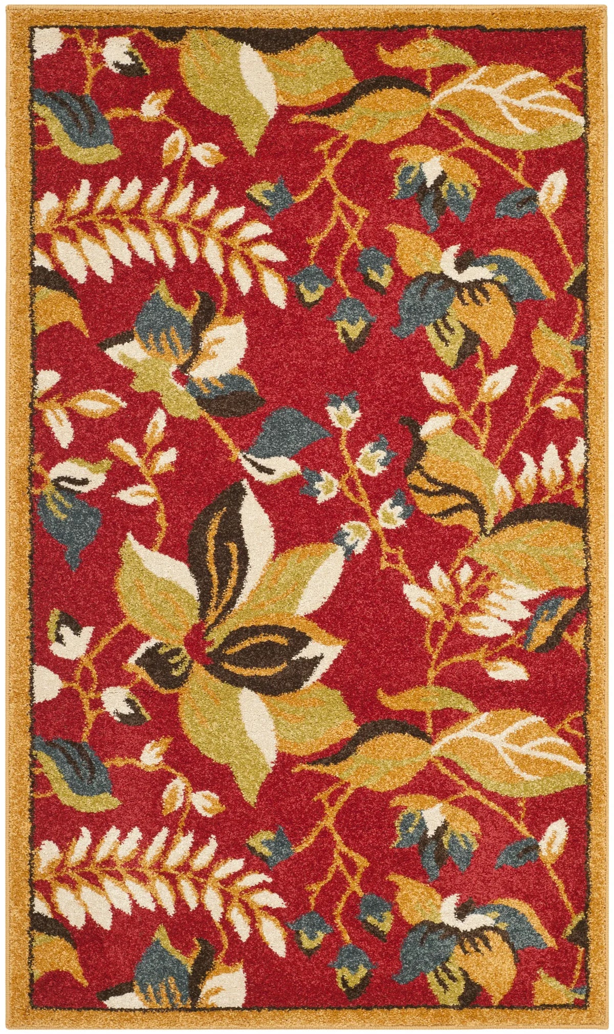 Safavieh Newbury 3'-0" x 5'-0" Rug in Red / Gold