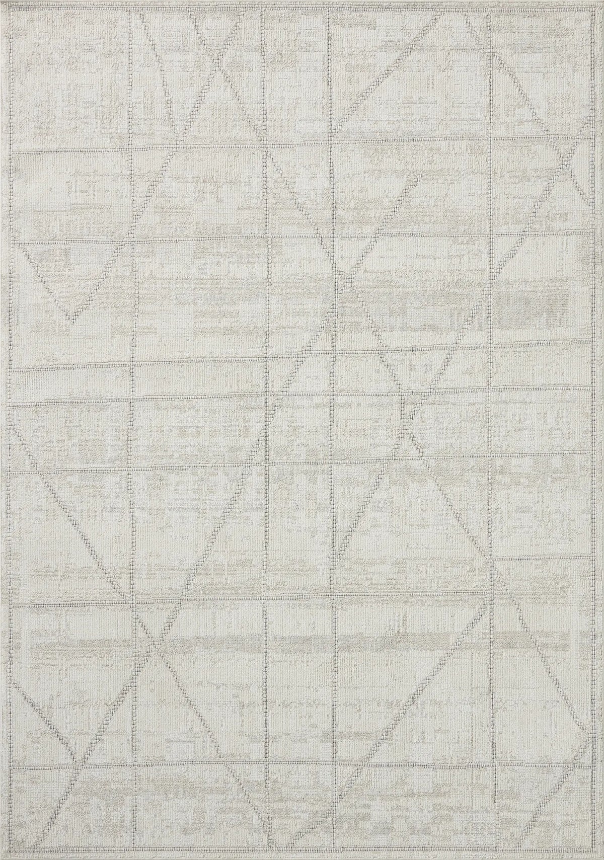 Loloi Roxie ROX-01 Contemporary Power Loomed Ivory, Graphite Rug - main flat