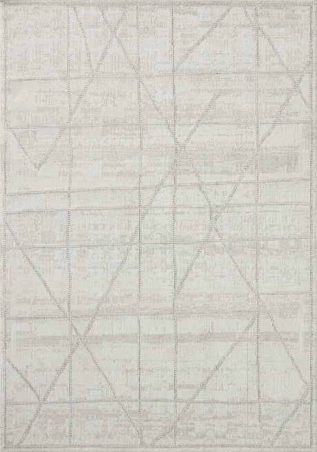 Loloi Roxie ROX-01 Contemporary Power Loomed Ivory, Graphite Rug - main flat