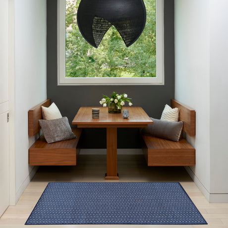 Nourison Horizon Indoor/Outdoor HOZ02 Navy Contemporary Area Rugs