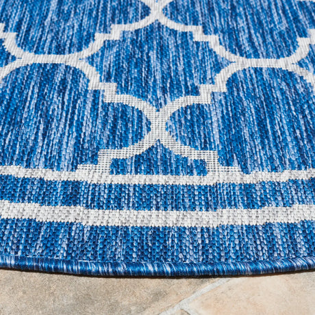 Safavieh Courtyard 6'-7" x 6'-7" Rug in Navy / Grey