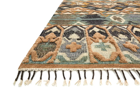 Loloi Owen Ow-02 Ocean / Camel Rugs - rug corner