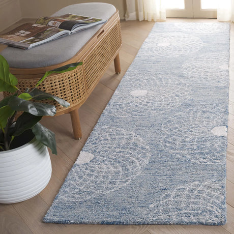 Safavieh Ebony 2'-3" x 9'-0" Rug in Blue / Ivory