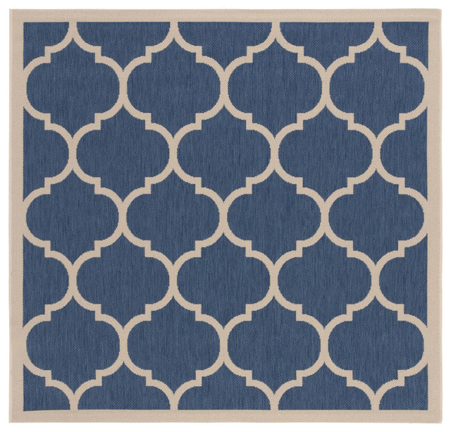 Safavieh Courtyard 5'-3" x 5'-3" Rug in Blue / Beige