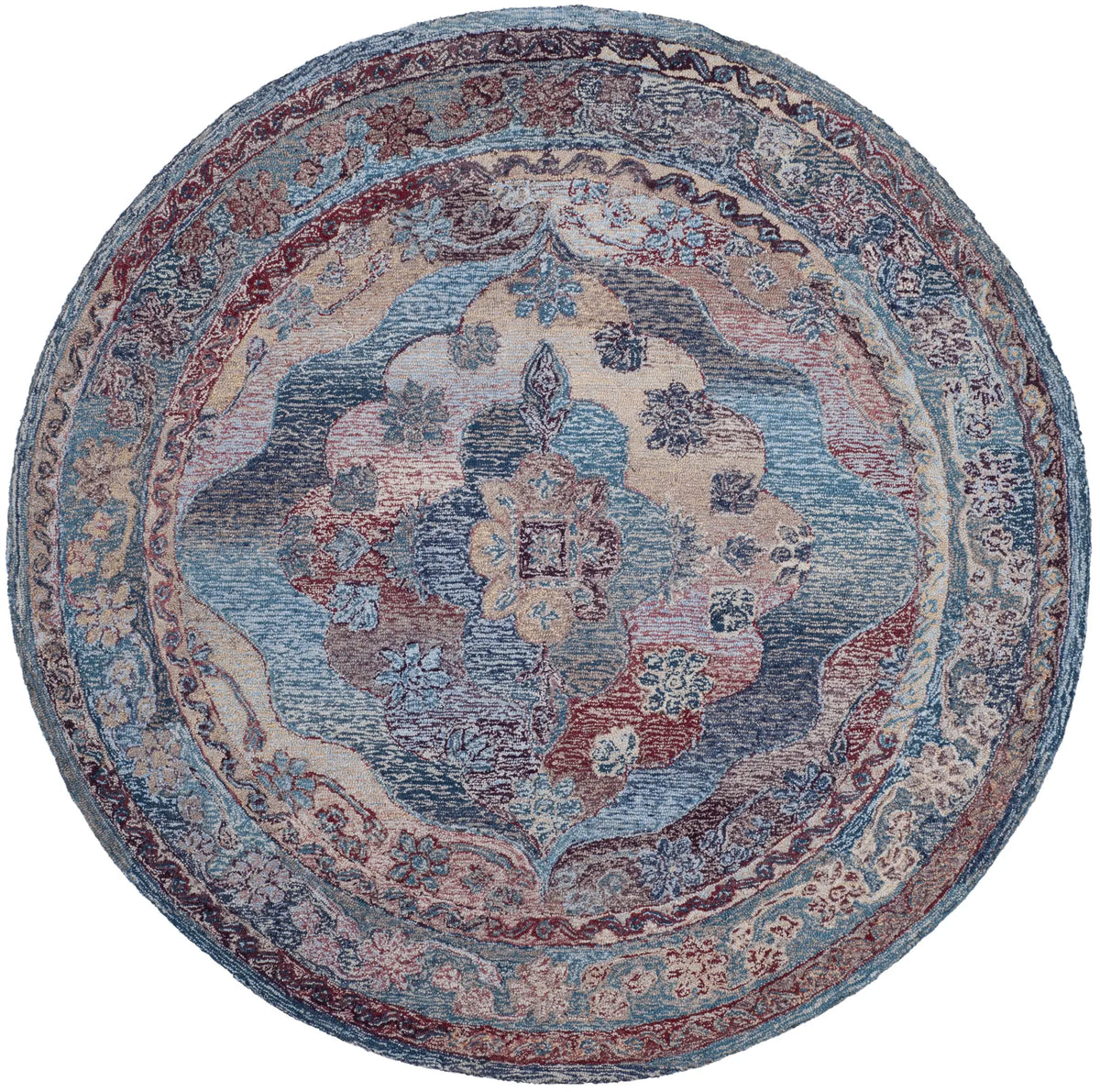 Safavieh Vintage Oushak 6'-0" x 6'-0" Rug in Blue