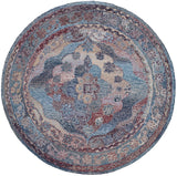 Safavieh Vintage Oushak 6'-0" x 6'-0" Rug in Blue