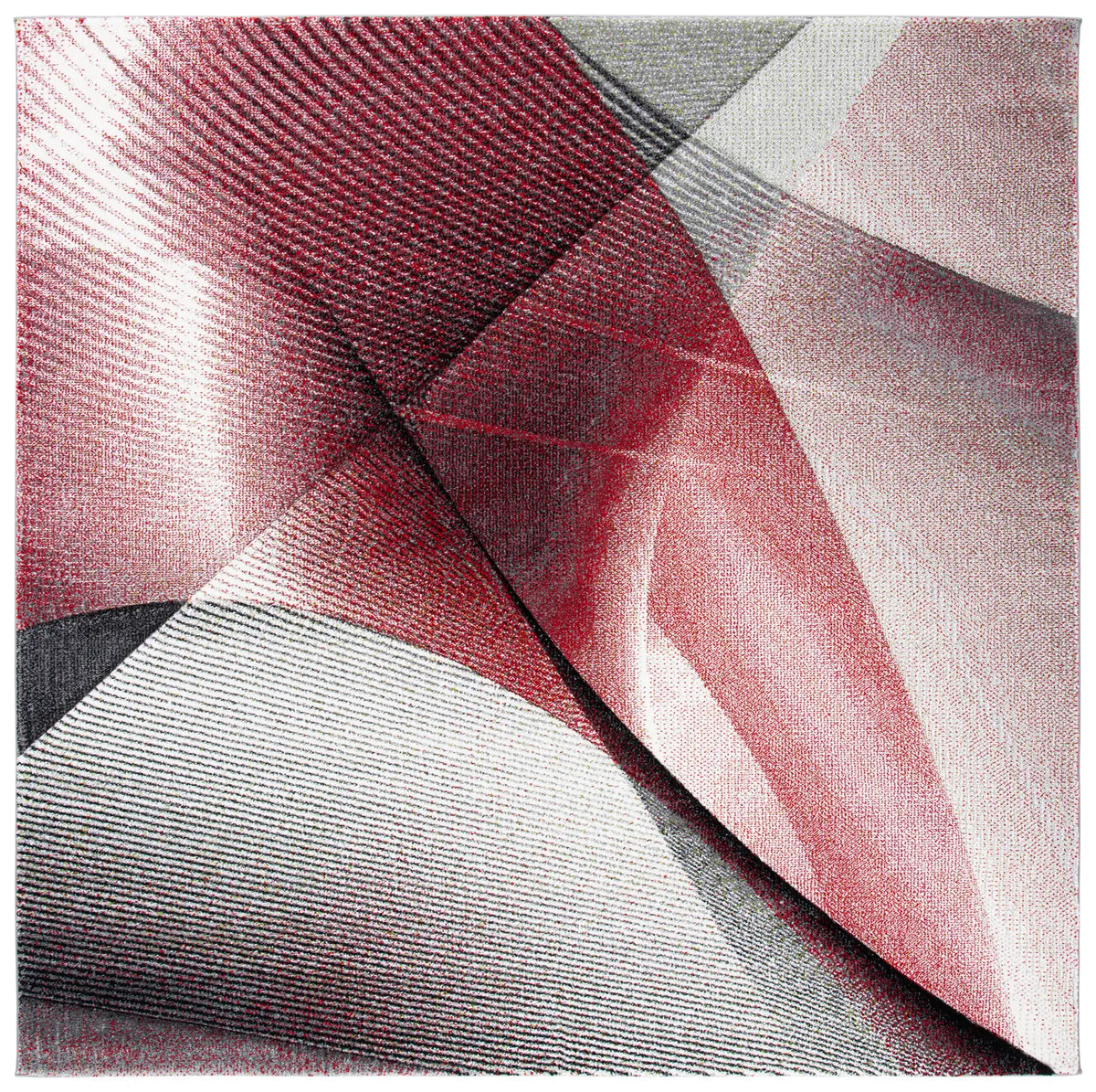 Safavieh Hollywood 6'-7" x 6'-7" Rug in Grey / Red