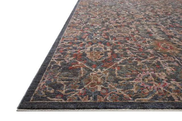 Loloi Winchester WNC-06 Traditional Power Loomed Denim, Sunset Rug - rug corner