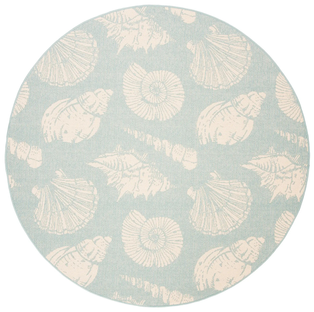 Safavieh Courtyard 6'-7" x 6'-7" Rug in Aqua / Beige