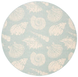 Safavieh Courtyard 6'-7" x 6'-7" Rug in Aqua / Beige
