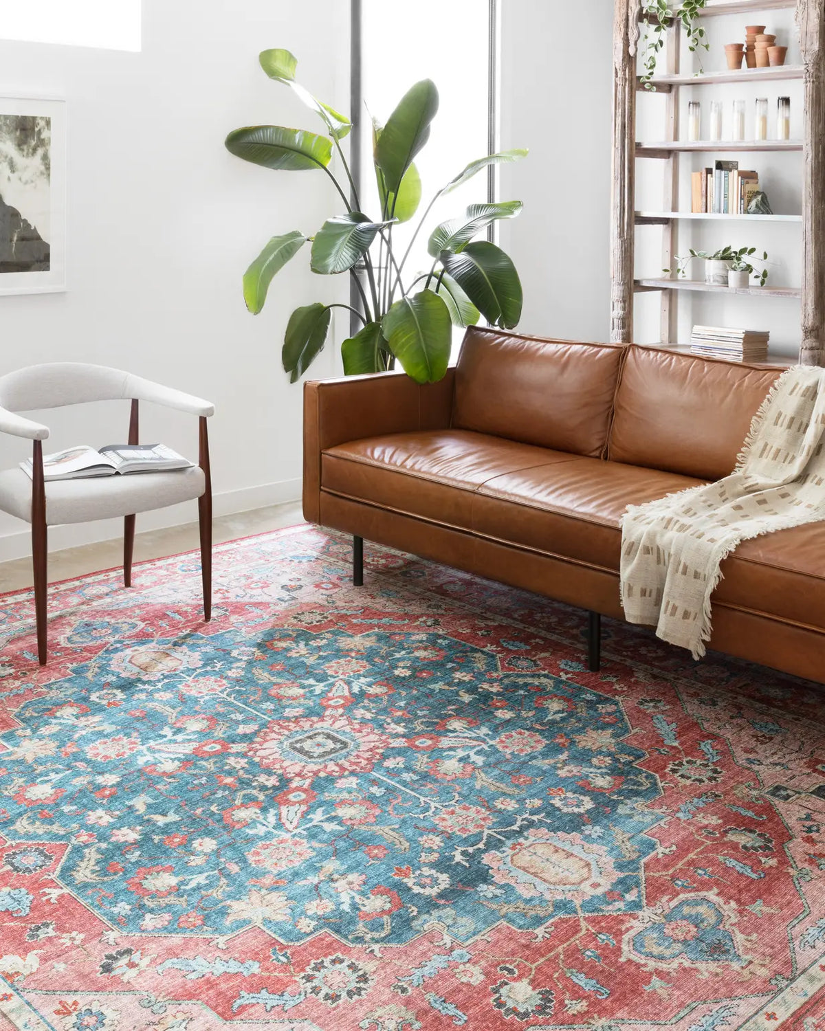 Loloi Skye Sky-05 Brick/Ocean Rugs - room scene 1