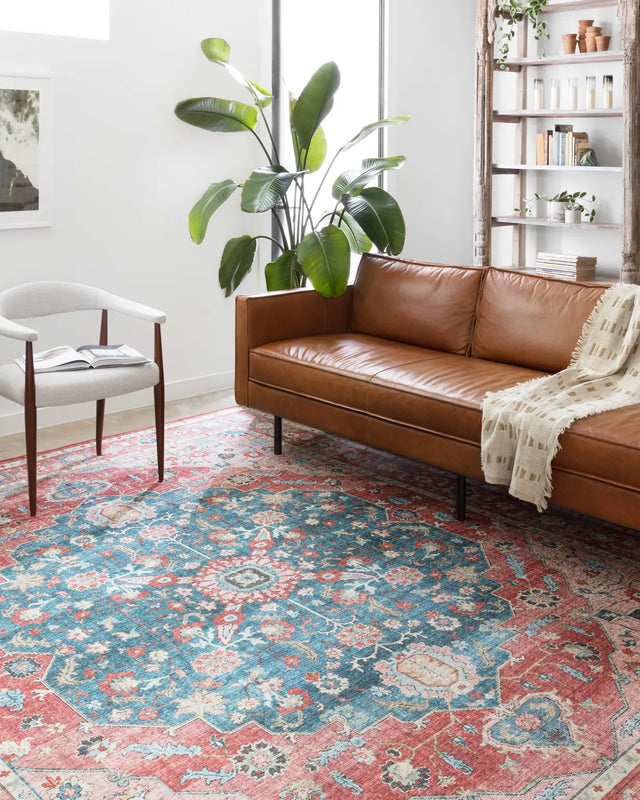 Loloi Skye Sky-05 Brick/Ocean Rugs - room scene 1