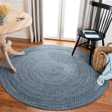 Safavieh Braided 5'-0" x 5'-0" Rug in Navy / Ivory