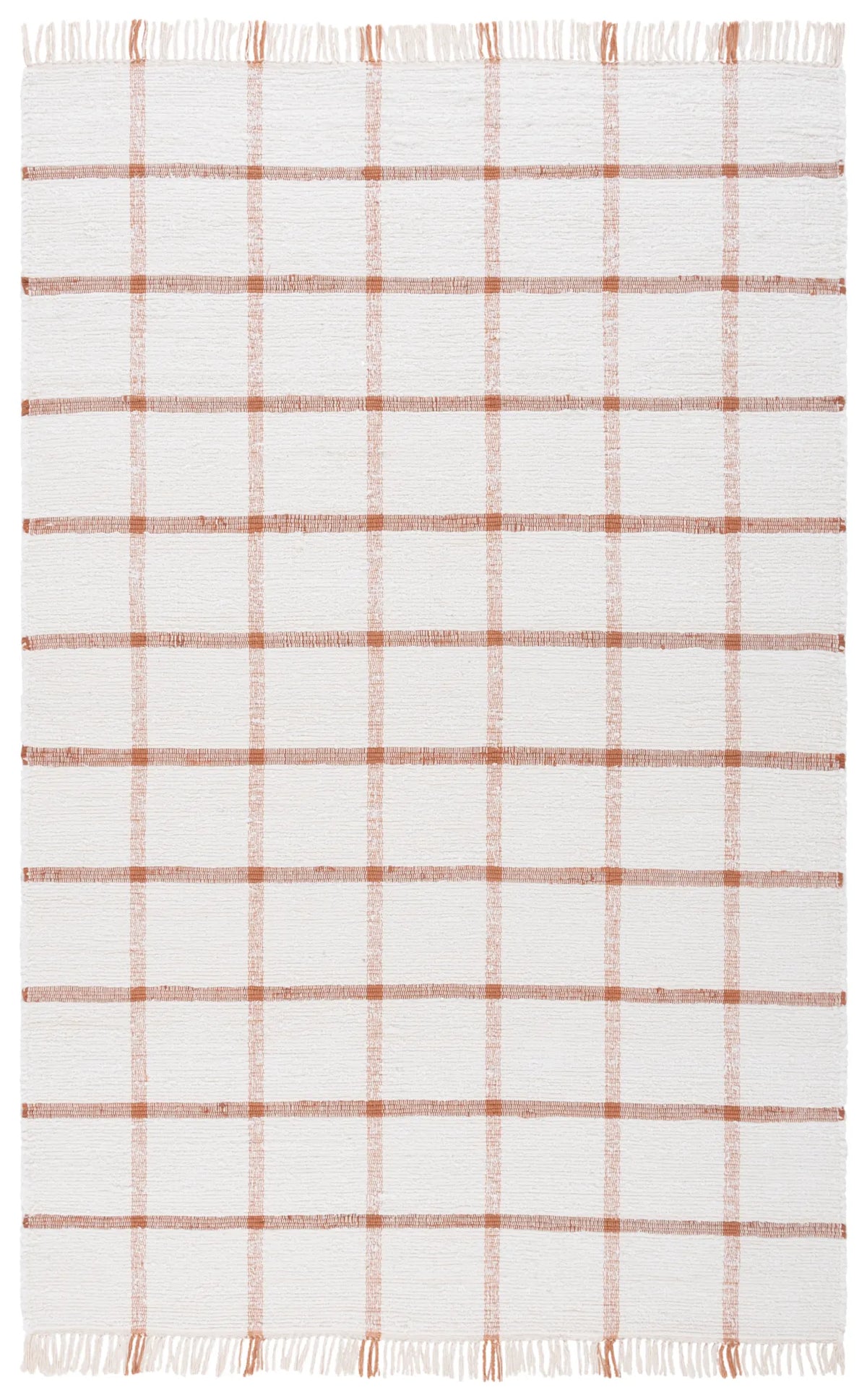 Safavieh Montauk 4'-0" x 6'-0" Rug in Ivory / Rust