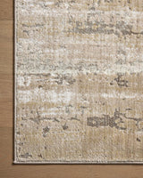Loloi Wyatt Wya-02 Natural/Ivory Rug - corner on wood