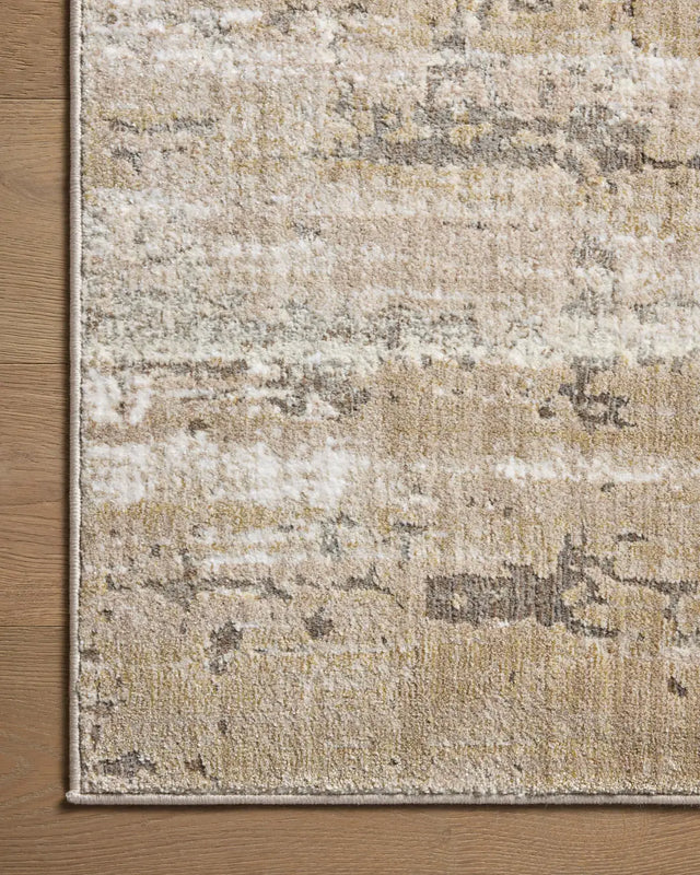 Loloi Wyatt Wya-02 Natural/Ivory Rug - corner on wood