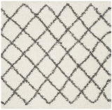Safavieh Sgd-Dallas Shag 6'-0" x 6'-0" Rug in Ivory / Dark Grey
