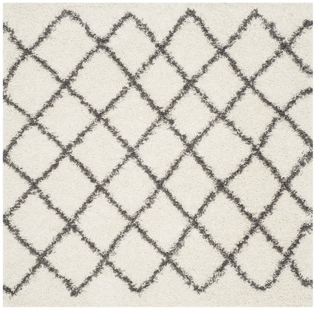 Safavieh Sgd-Dallas Shag 6'-0" x 6'-0" Rug in Ivory / Dark Grey