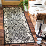 Safavieh Courtyard 2'-3" x 10'-0" Rug in Black / Sand